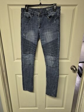 Blank NYC Women's Blue Skinny Biker Jeans